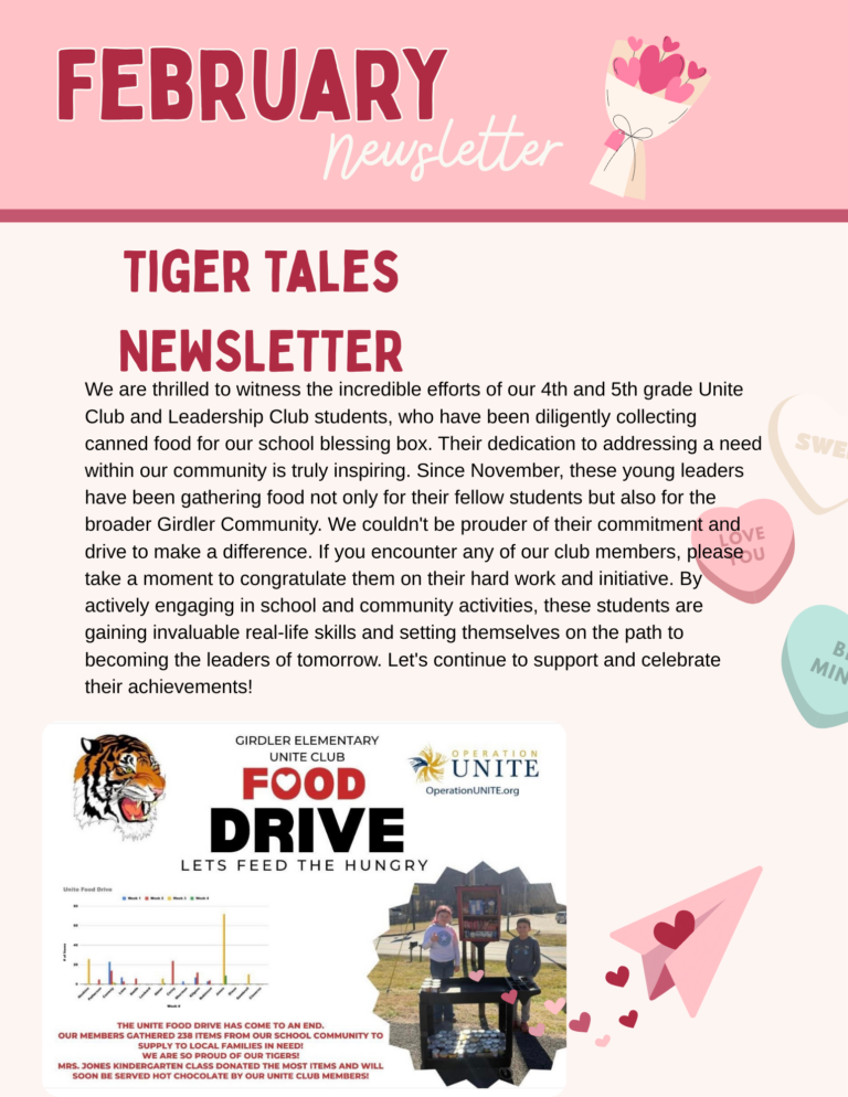 Tiger Tales: Unite Club & Leadership Club Canned Food Drive